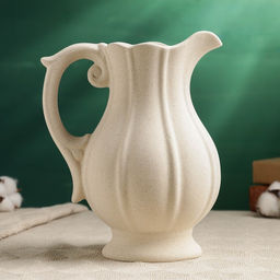 Ваза для цветов «Кувшинчик», 22×17 см, керамика, бежевая