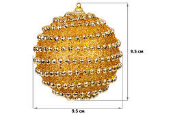 Набор 6 новогодних шаров 9,5*9,5 см Золотой узор - Elan gallery фото 2