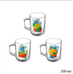 Кружка 200 мл Змейка микс / 1335 /уп 20/ в гофре