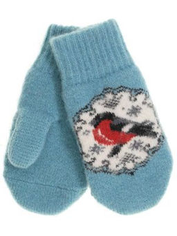 Варежки детские круговые Снегирь в круглом окошке 0705-1 - Рассказовские варежки фото 3