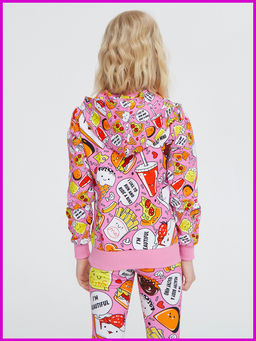 Толстовка "Лето",розовый фастфуд