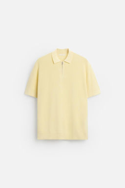 PEARL KNIT POLO SHIRT WITH ZIP - Zara фото 30