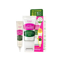 CKD Retino Collagen Guasha Lifting Serum(1+1), 30ml+30ml - Коллагеновая сыворотка с роликовым массажёром