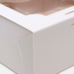 Цена за 3 шт. Коробка для 4 пирожных, белая, 16×16×8 см