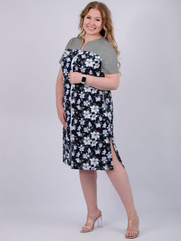 Халат "Дороти 2" цветы, трикотаж