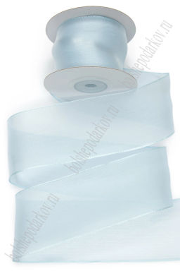 Лента органза Премиум NEW 5 см*10 ярд (SF-8112) голубой №2