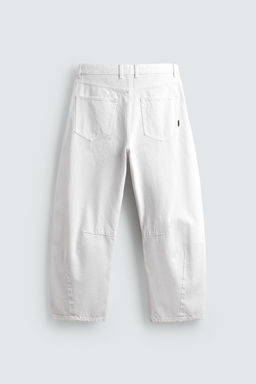 PANTAL?N BARREL FIT / Blanco