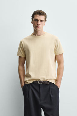 CAMISETA MEDIUM WEIGHT B?SICA / Crema - Zara фото 2