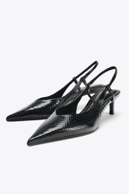TEXTURED SLINGBACK SHOES - Zara фото 3