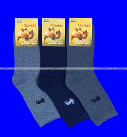 Цена за 12 пар. Термоноски мужские верблюжья шерсть арт. 1880