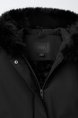 FAUX FUR HOODED PARKA - Zara фото 7