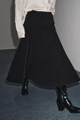 ZW COLLECTION FLARED BELT SKIRT - Zara фото 10