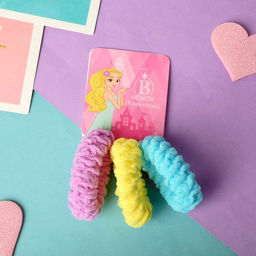 Цена за 6 шт. Резинки для волос «Спорт», набор 3 шт., завитушки, 4 см, МИКС