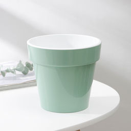 Цена за 2 шт. Кашпо для цветов со вставкой «Порто», 1 л, цвет нефрит