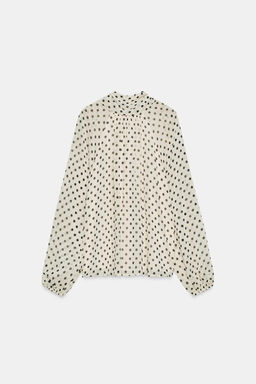 POLKA DOT PRINT BLOUSE - Zara фото 21