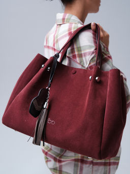 Замшевая сумка с матрешкой Vasilisa DBR 31210 махагон  фото 4