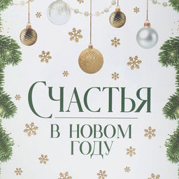 Цена за 5 шт. Коробка подарочная с пластиковой крышкой «Счастья в Новом году», 20×30×8 см