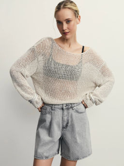 Джинсовые шорты со складками / Zarina фото 7