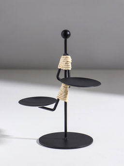 Подсвечник на 2 свечи «Абориген жонглёр», металл, d=6 см, 16×8×16 см