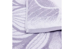 Полотенце махровое птк. жак. 7068, Лотосы-2, вид оникс М - Наталья-текстиль фото 2