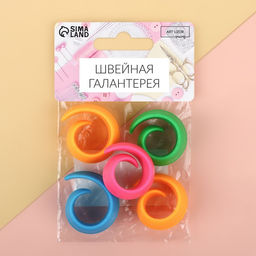 Зажимы для катушек ниток, силиконовые, d=2.8 см, разноцветные
