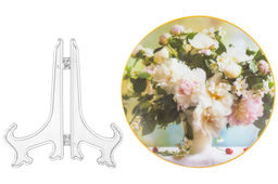 Тарелка декор. 20*20*2 см "Букет пионов" круг + крючок + подставка