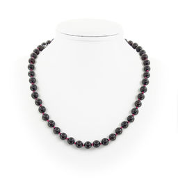 Гранат альмандин (Индия), круглые 8мм, бусы 45..50см