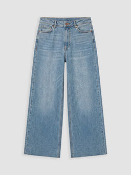 Y?ksek Bel Wideleg Fit Kad?n Jean Pantolon