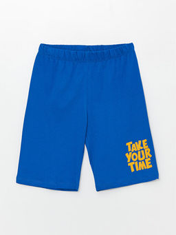 Beli Lastikli Bask?l? Erkek ?ocuk Pijama ?ort 2li - Waikiki фото 2