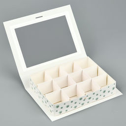 Цена за 5 шт. Коробка под 12 конфет с ячейками С Новым годом! 18.5 х 13.5 х 3.5 см - Дарите счастье фото 5