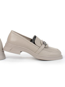 01-PDS133-2 GRAY BEIGE Ботинки демисезонные женские (натуральная кожа)