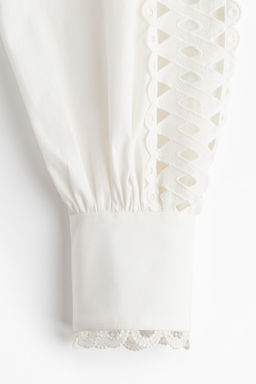 Vestido de popelina con detalles bordados - H&m фото 6