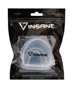 Капа 1-челюстная INSANE TIGER, ЭВА, прозрачный, с футляром, детский фото 4