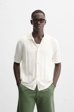 OPENWORK KNIT SHIRT
