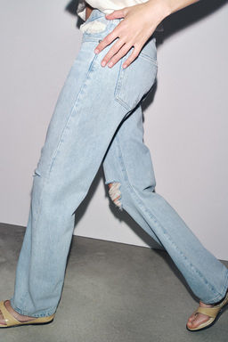 ZW COLLECTION STRAIGHT MID-WAIST JEANS - Zara фото 5
