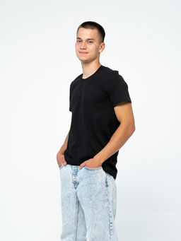 Футболка хлопок 100%,черная - Binita фото 3