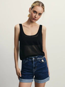 Джинсовые шорты mom fit / Zarina