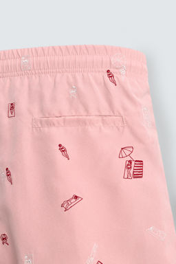 SWIMMING TRUNKS WITH COMBINED EMBROIDERY - Zara фото 10