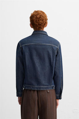 PLEATED DENIM JACKET X HARRY LAMBERT - Zara фото 3