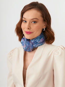 Большой, мягкий, тонкий и очень нежный двусторонний палантин с рисунком в стиле арт-дек - Tantino фото 6