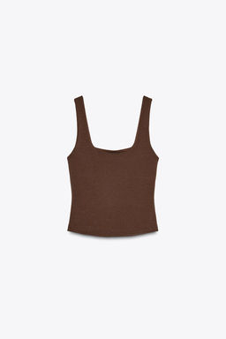 WIDE STRAP VEST TOP - Zara фото 25