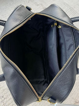 Женская кожаная сумка бочонок 1003 Блек