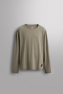 CAMISETA T?CNICA RUNNING MANGA LARGA GR?FICO / Gris claro - Zara фото 7