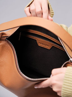 Сумка кожаная Deboro 30963 коричневый лист