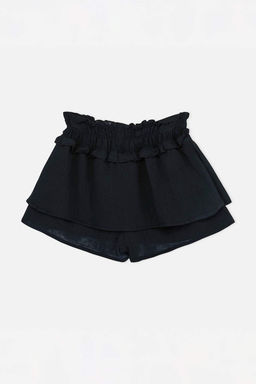 Siyah Dokuma Muslin Mini Boy F?rf?rl? 100% Pamuk Plaj Sort TBESS26SR00010 - Trendyolmilla фото 3
