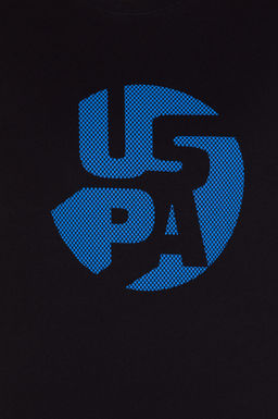 Мужская черная футболка с круглым вырезом - U.s. polo assn фото 6