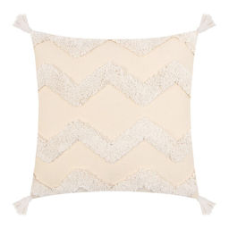 Наволочка декоративная Этель Бохо, 45х45 см, цвет молочный, 100% хлопок