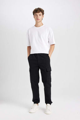 Габардиновые брюки-карго с карманами Regular Jogger - Defacto фото 2