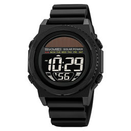 Часы наручные Skmei мужские электронные спортивные 2358black-black Солнечная батарея