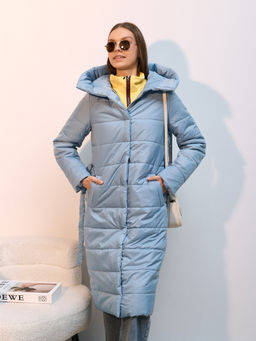 Пальто демисезонная "Анель" голубой